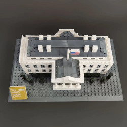 moc architecture 7018 white house bricks skyline kids toys