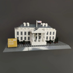 moc architecture 7018 white house bricks skyline kids toys