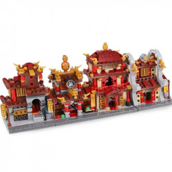 moc architecture china town street bricks toy