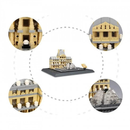moc architecture city paris the louvre bricks kids toys moc architecture city paris the louvre bricks kids toys