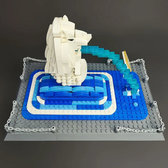 moc architecture famous merlion statue bricks toys 4218 moc architecture famous merlion statue bricks toys 4218