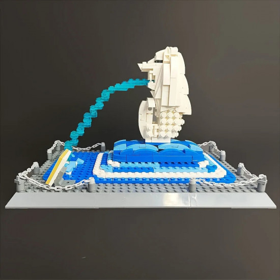 moc architecture famous merlion statue bricks toys 4218 moc architecture famous merlion statue bricks toys 4218