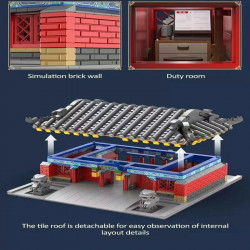 moc architecture famous peking university gate bricks toys