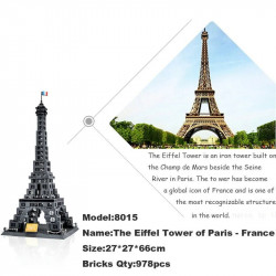 moc architecture paris eiffel tower bricks toy