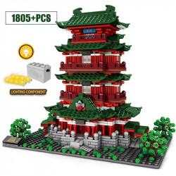 moc architecture prince pavilion house led bricks toy