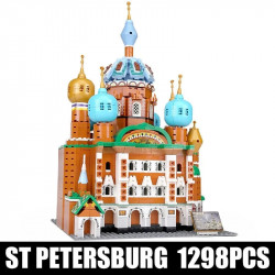 moc architecture st petersburg cathedral bricks toy