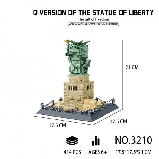 moc architecture statue of liberty q version bricks kids toys moc architecture statue of liberty q version bricks kids toys