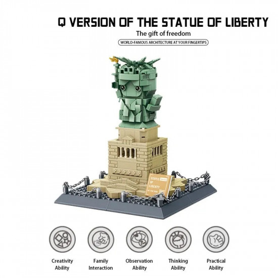moc architecture statue of liberty q version bricks kids toys moc architecture statue of liberty q version bricks kids toys