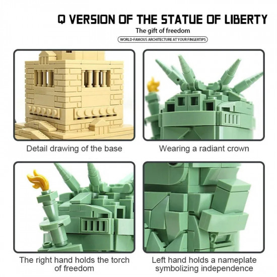 moc architecture statue of liberty q version bricks kids toys moc architecture statue of liberty q version bricks kids toys