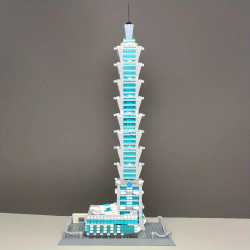 moc architecture taipei 101 tower bricks toys