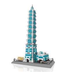 moc architecture taipei 101 tower bricks toys