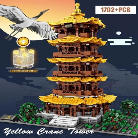 moc architecture the yellow crane tower bricks toys moc architecture the yellow crane tower bricks toys