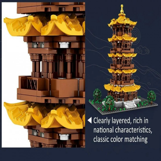 moc architecture the yellow crane tower bricks toys moc architecture the yellow crane tower bricks toys