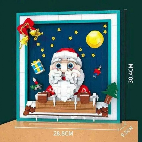 moc art christmas santa claus picture frame bricks toy moc art christmas santa claus picture frame bricks toy