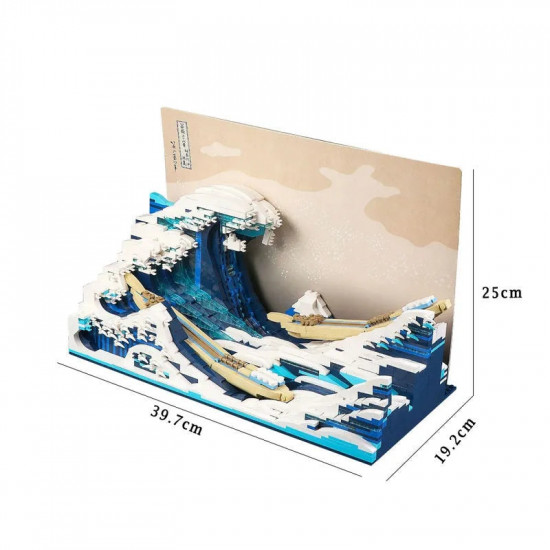 moc art mosaic great kanagawa wave bricks toys moc art mosaic great kanagawa wave bricks toys