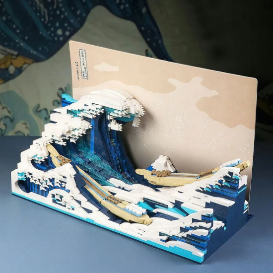 moc art mosaic great kanagawa wave bricks toys moc art mosaic great kanagawa wave bricks toys