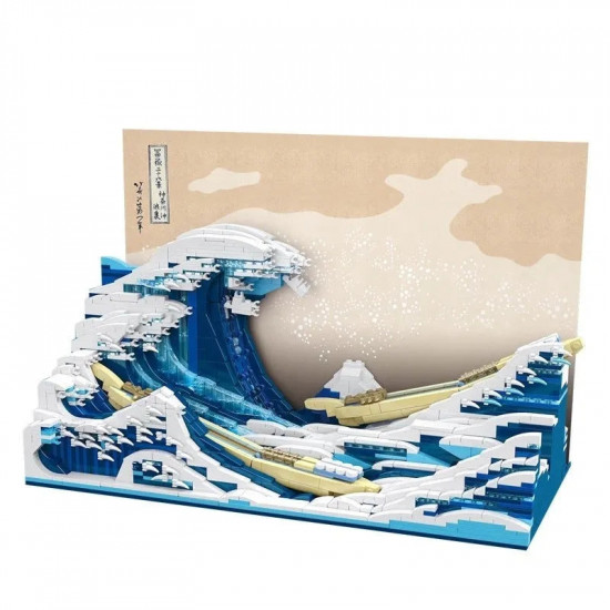 moc art mosaic great kanagawa wave bricks toys moc art mosaic great kanagawa wave bricks toys