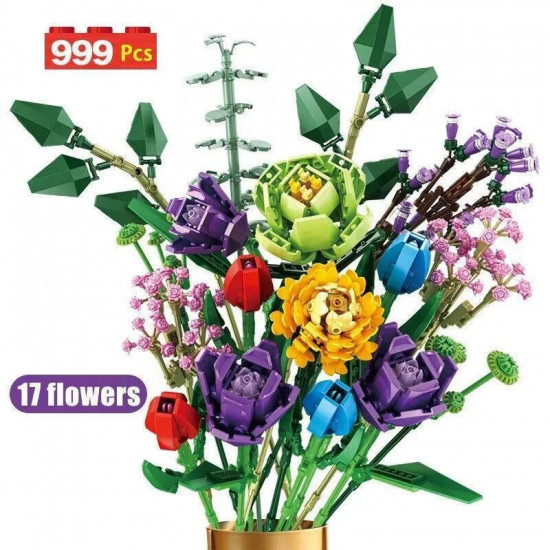 moc bouquet flower romantic bricks rose toys moc bouquet flower romantic bricks rose toys