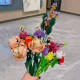 moc bouquet romantic love flower bricks toy moc bouquet romantic love flower bricks toy