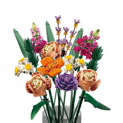 moc bouquet romantic love flower bricks toy