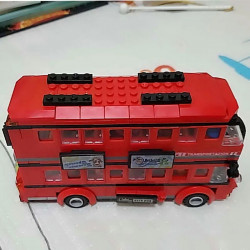 moc brt double deck city tour bus bricks toy