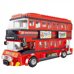 moc brt double deck city tour bus bricks toy