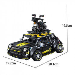 moc c020 rc motorized safety mini sports car f56 bricks toy