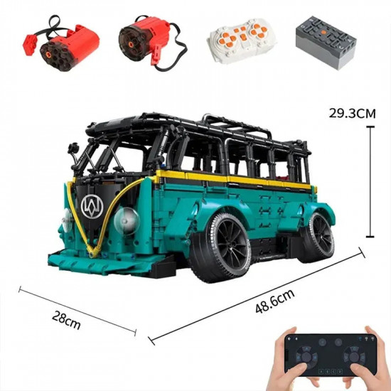 moc c021 tech t2 low pitched rc camper bus van bricks toys moc c021 tech t2 low pitched rc camper bus van bricks toys