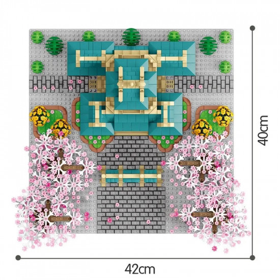 moc cherry blossom season tree house bricks toy moc cherry blossom season tree house bricks toy