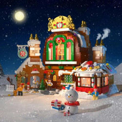 moc christmas gingerbread house mini bricks toys