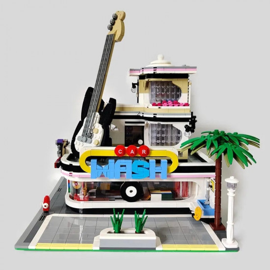 moc city creator expert guitar car wash shop bricks toy moc city creator expert guitar car wash shop bricks toy
