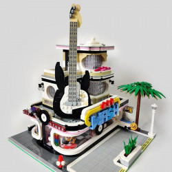 moc city creator expert guitar car wash shop bricks toy