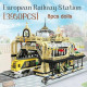moc city creator street european train station bricks toys moc city creator street european train station bricks toys