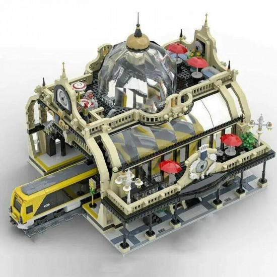 moc city creator street european train station bricks toys moc city creator street european train station bricks toys