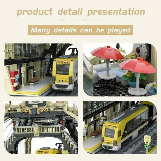 moc city creator street european train station bricks toys moc city creator street european train station bricks toys