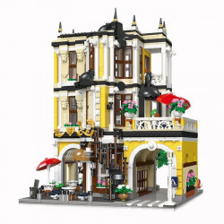 moc city expert creator tea shop store bricks toy 89124
