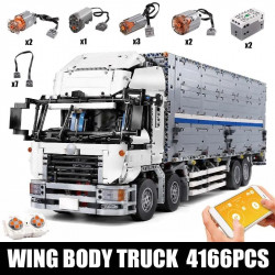 moc city heavy tow wing body container truck bricks toys