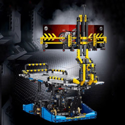 moc city motorcycle test bench power motor bricks toys