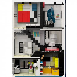 moc city street art gallery showcase led bricks kids toys