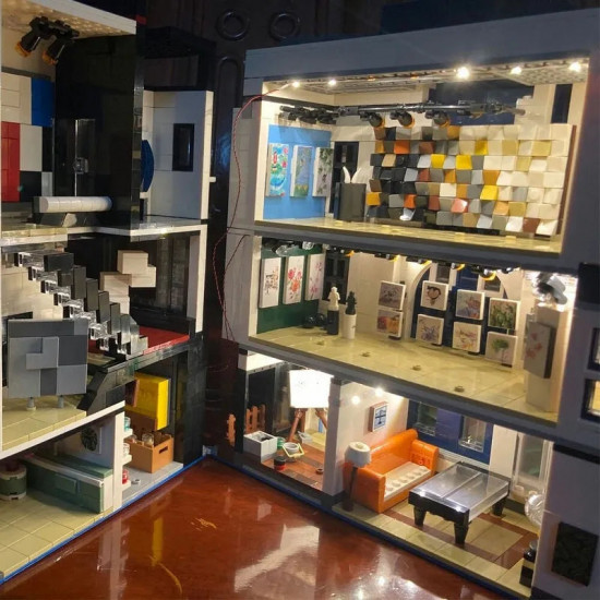 moc city street art gallery showcase led bricks kids toys moc city street art gallery showcase led bricks kids toys