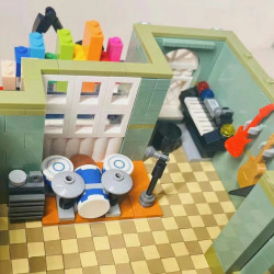 moc city street creator expert music shop bricks toy