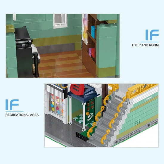 moc city street creator expert music shop bricks toy moc city street creator expert music shop bricks toy