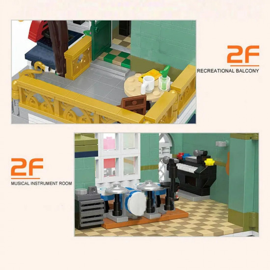 moc city street creator expert music shop bricks toy moc city street creator expert music shop bricks toy