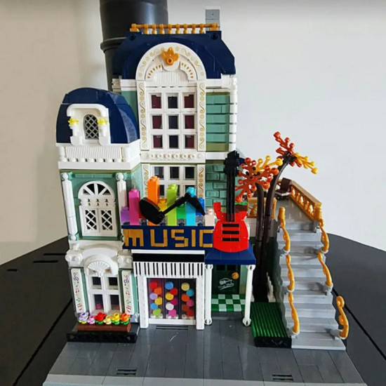 moc city street creator expert music shop bricks toy moc city street creator expert music shop bricks toy