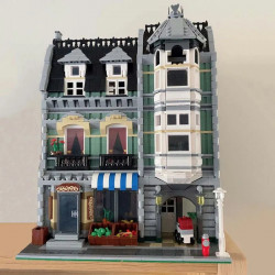 moc city street expert green grocer store bricks toy 15008