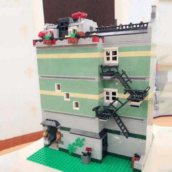 moc city street expert green grocer store bricks toy 15008 moc city street expert green grocer store bricks toy 15008