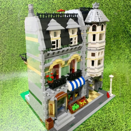 moc city street expert green grocer store bricks toy 15008 moc city street expert green grocer store bricks toy 15008
