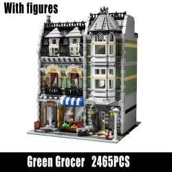 moc city street expert green grocer store bricks toy 15008