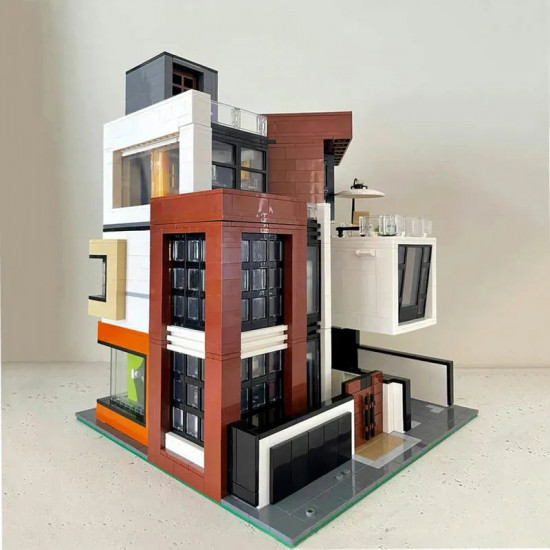 moc city street expert modern brown villa bricks toy 10204 moc city street expert modern brown villa bricks toy 10204