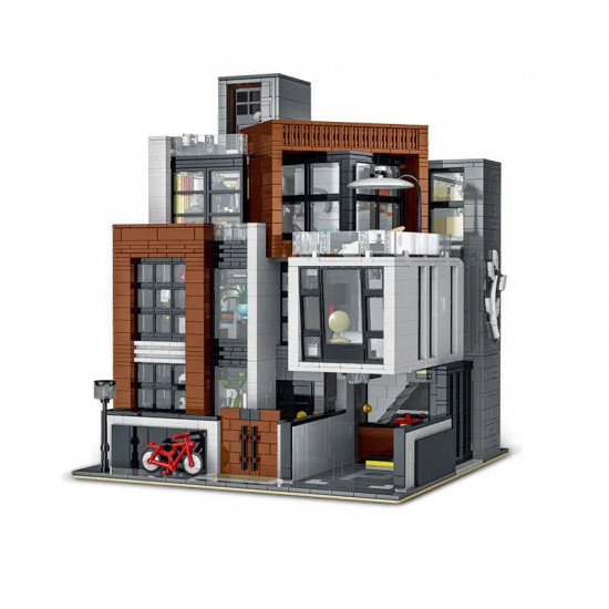 moc city street expert modern brown villa bricks toy 10204 moc city street expert modern brown villa bricks toy 10204